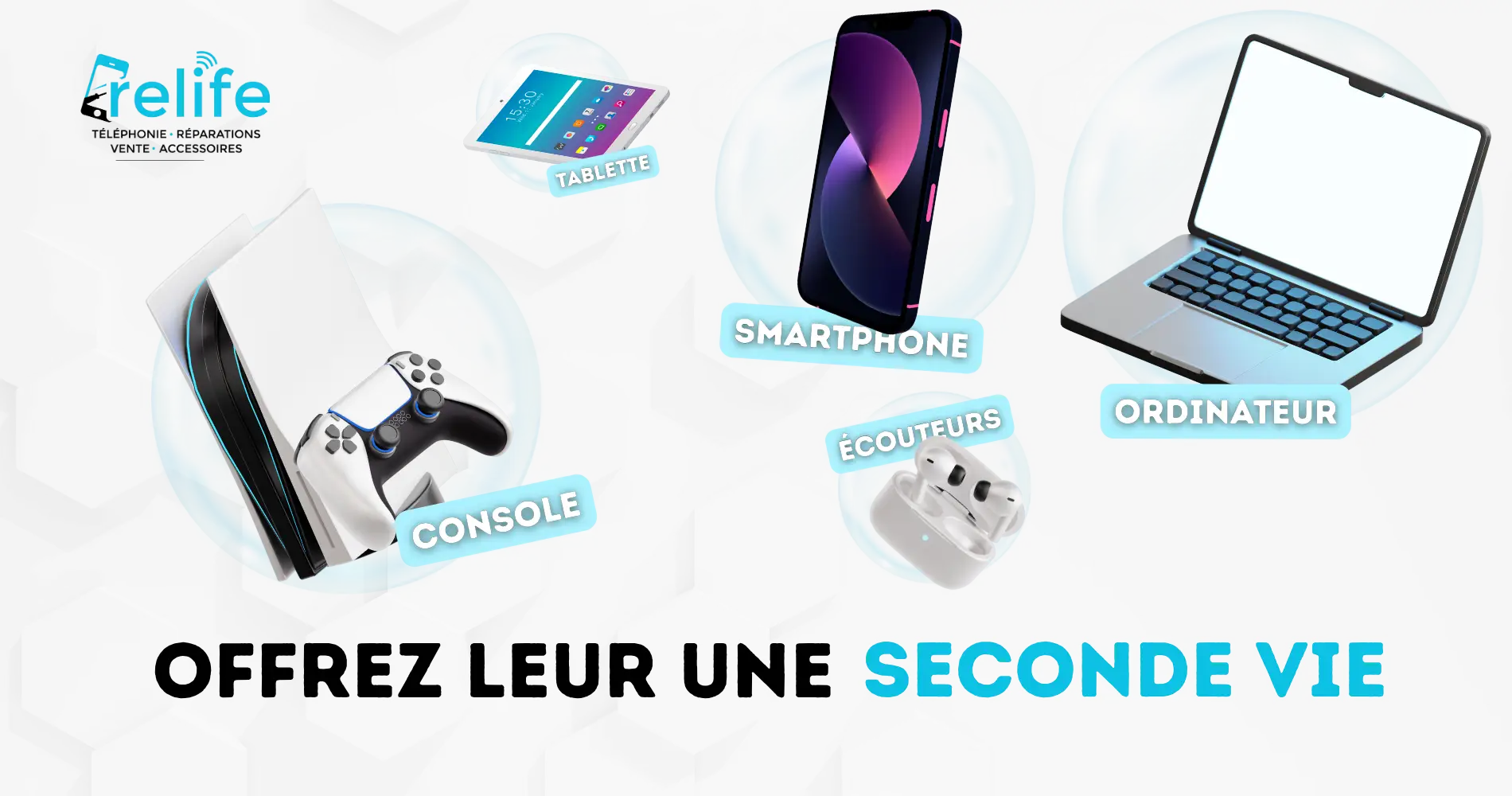 Smartphone, console et ordinateur : les appareils réparés par Relife